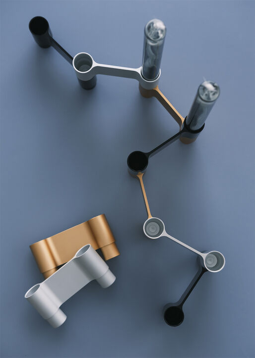 LINK, CANDLE HOLDER, MATT ALUMINIUM, 11060M