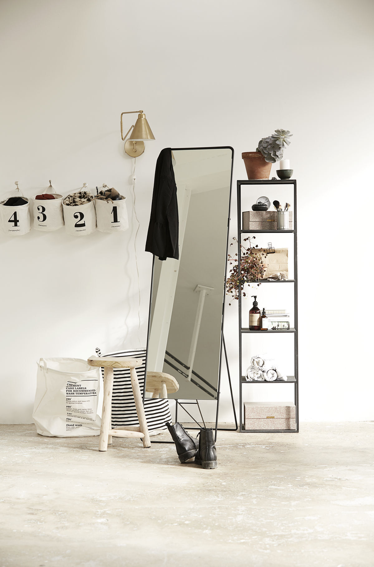 Vasket&oslash;jspose med striber - Ls0120