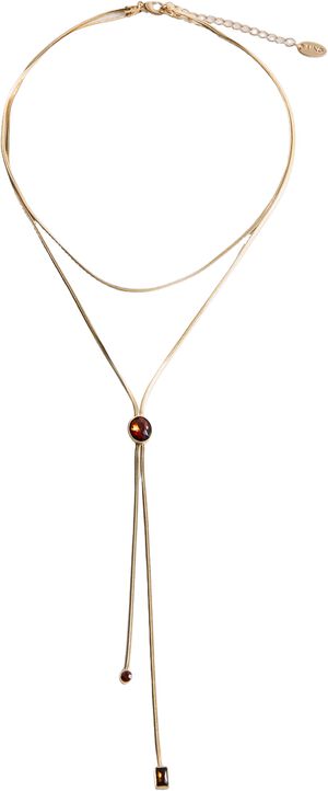 Double crystal necklace