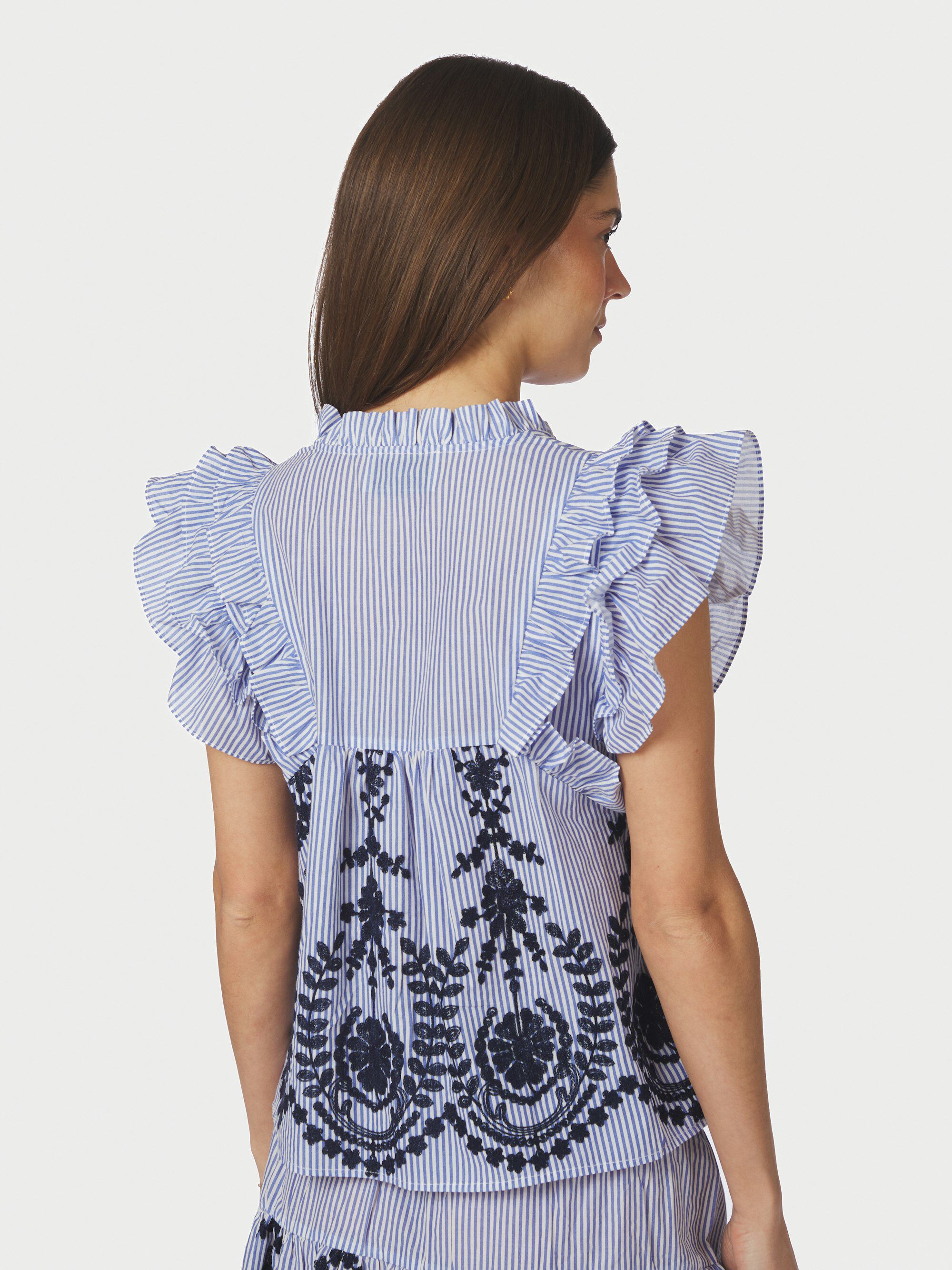 Jayla Stripe Embroidery Top