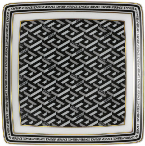 Bowl 12cm sq. flat, Signature Black, La Greca