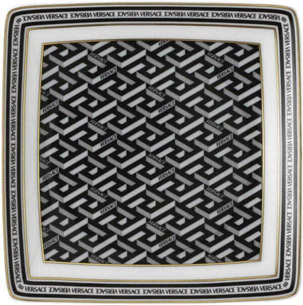 Bowl 12cm sq. flat, Signature Black, La Greca