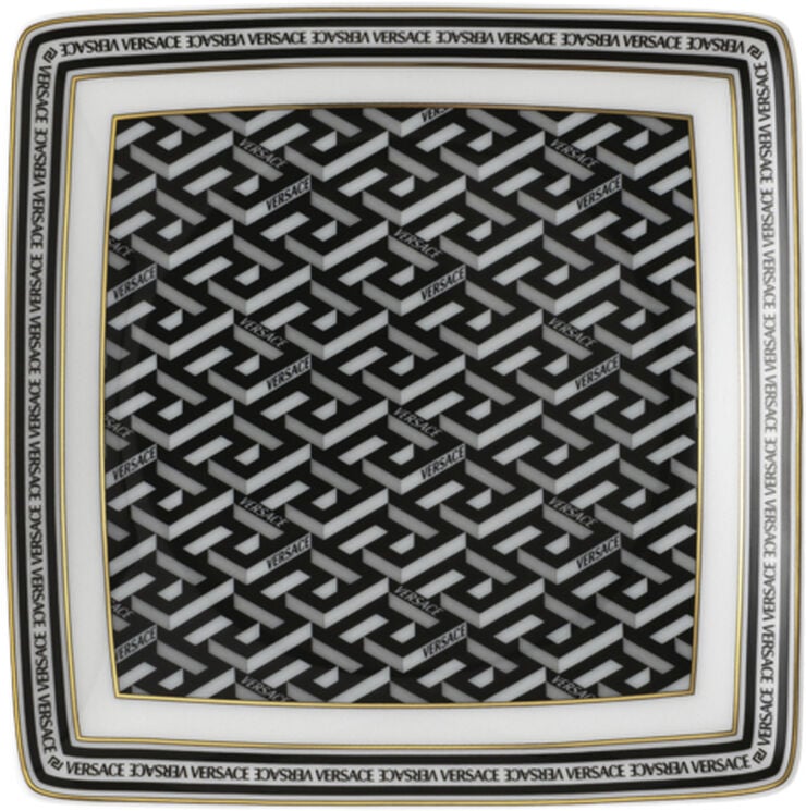 Bowl 12cm sq. flat, Signature Black, La Greca