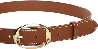 Oval buckle belt