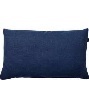 linen/marineblå, pyntepude