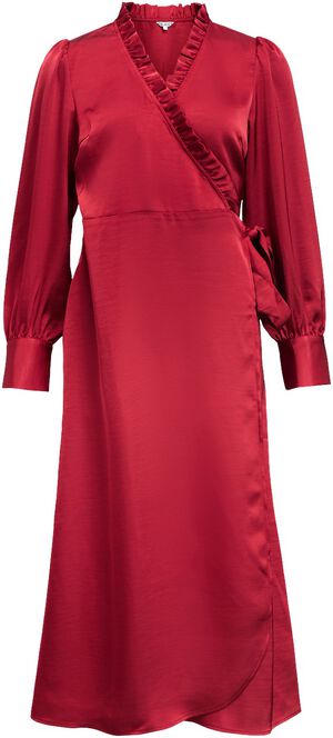 OBJCHILLI L/S WRAP DRESS DIV