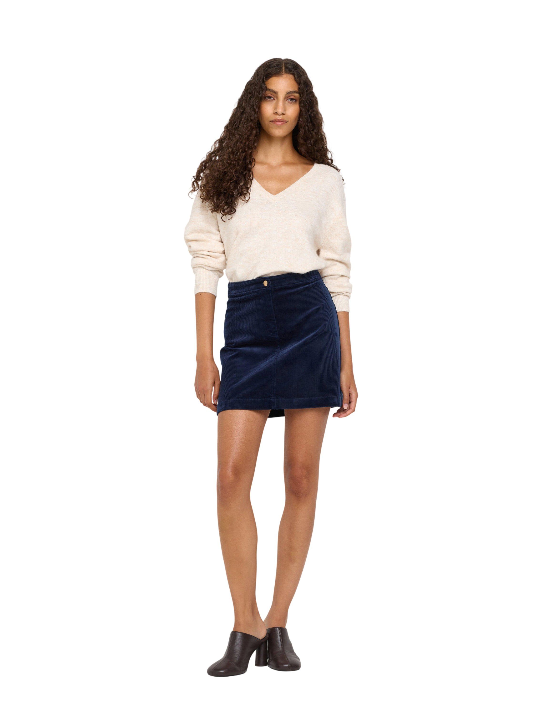 Mini skirt in corduroy