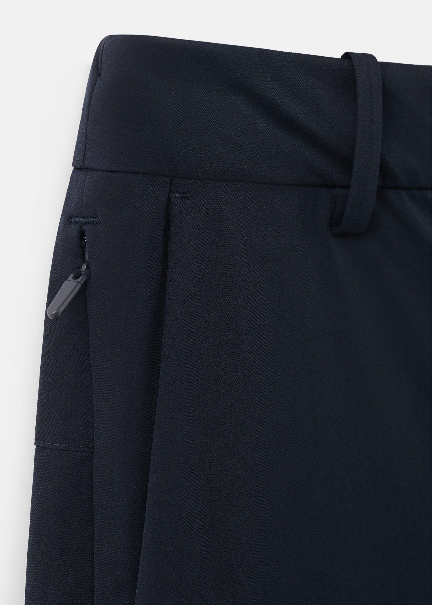 Stretch fabric slim-fit trousers wi