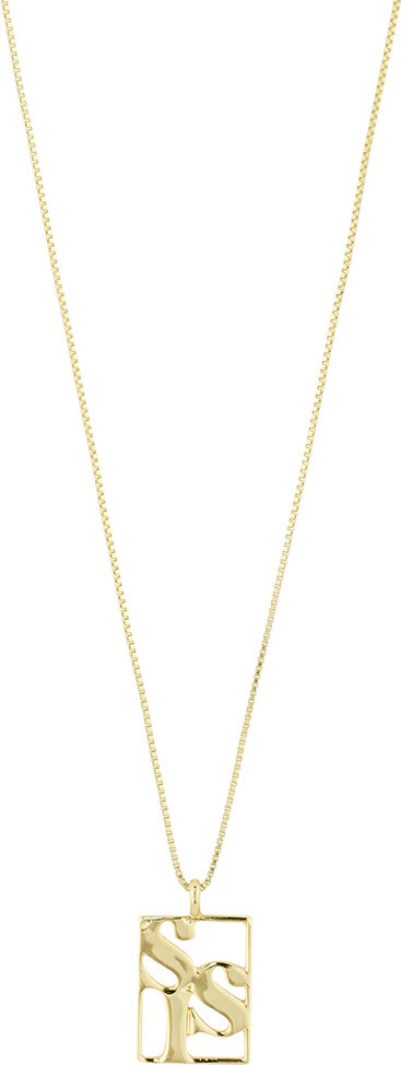 LOVE TAG, recycled SIS necklace gold-plated