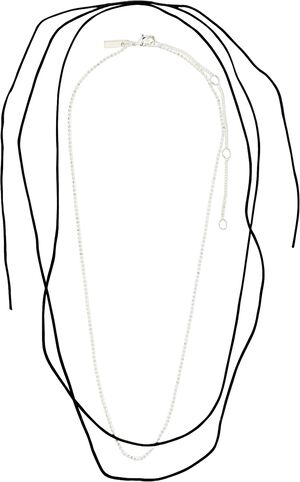 CHARM halsk&aelig;der 2-i-&eacute;t s&aelig;t, s&oslash;lvbel