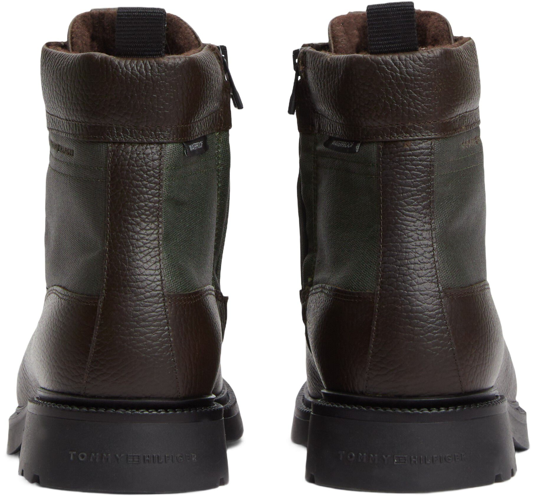 Leather Waterproof Cleat Lace-Up Boots