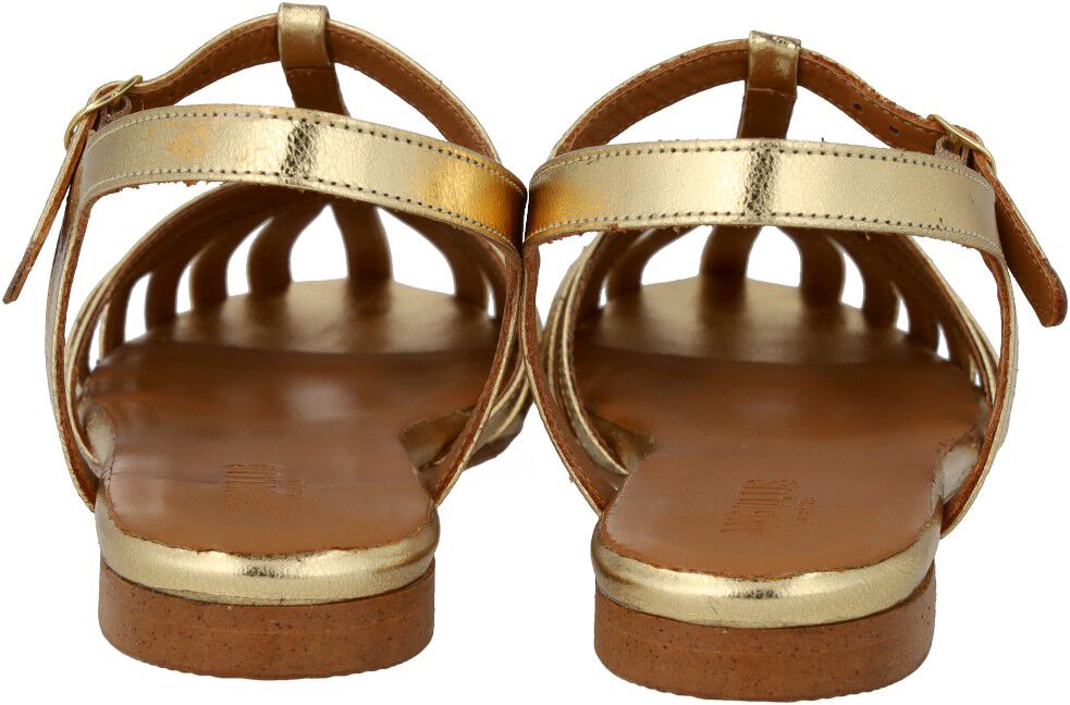 Flad sandal med smuk organisk frontdetalje