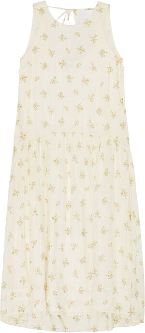 Printed Viscose Habotai Long Dress