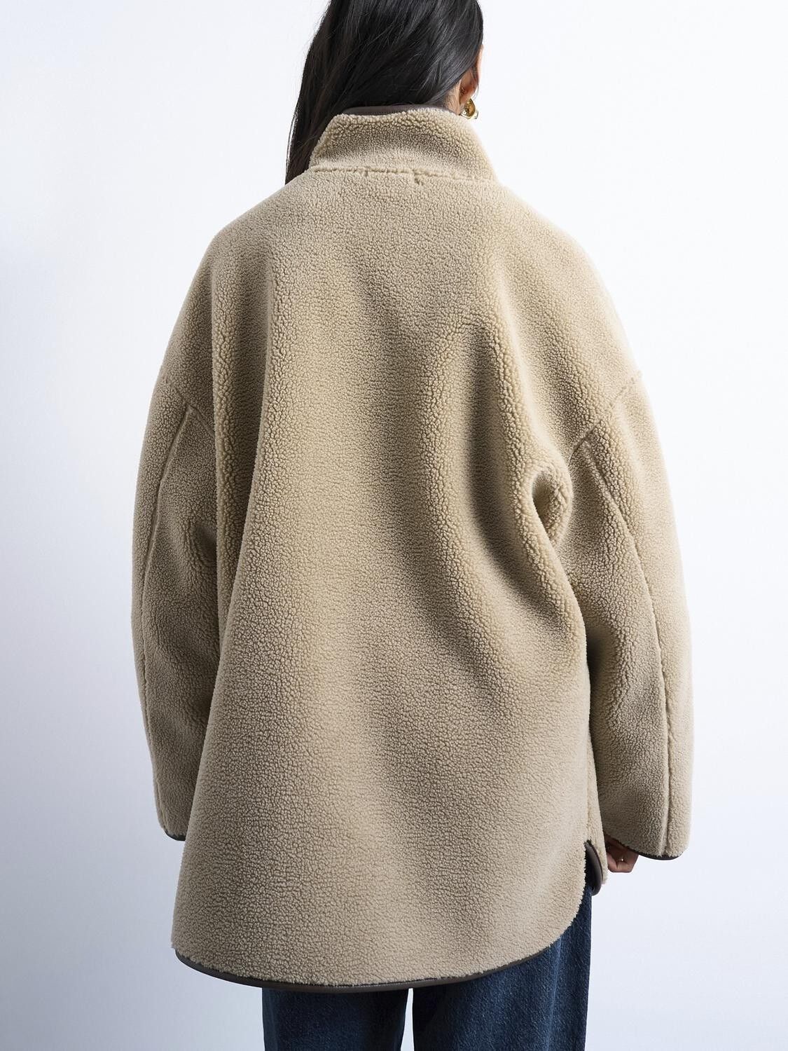 TSARIA HIGH NECK TEDDY JACKET