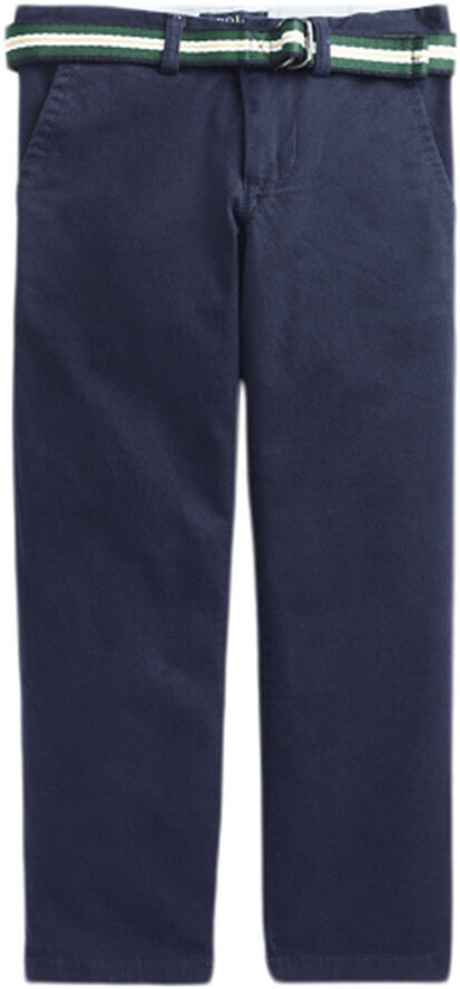 Belted Slim Fit Stretch Twill Pant