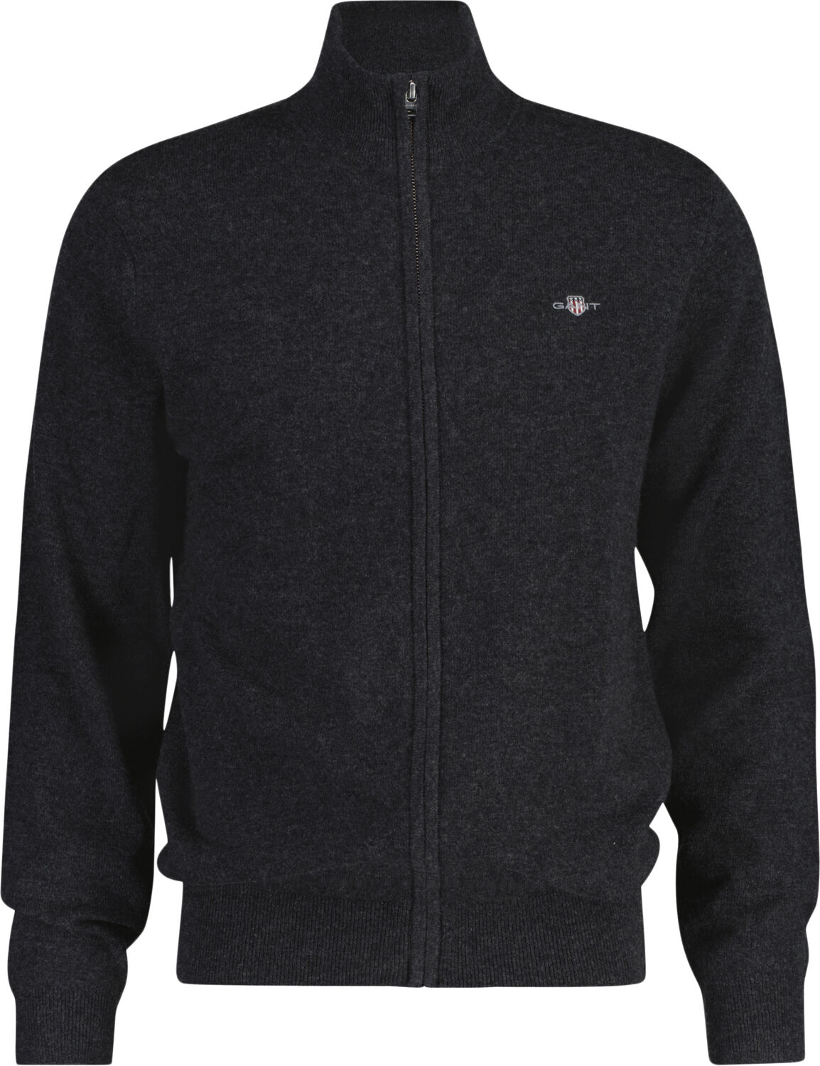 EXTRAFINE LAMBSWOOL ZIP CARDIGAN