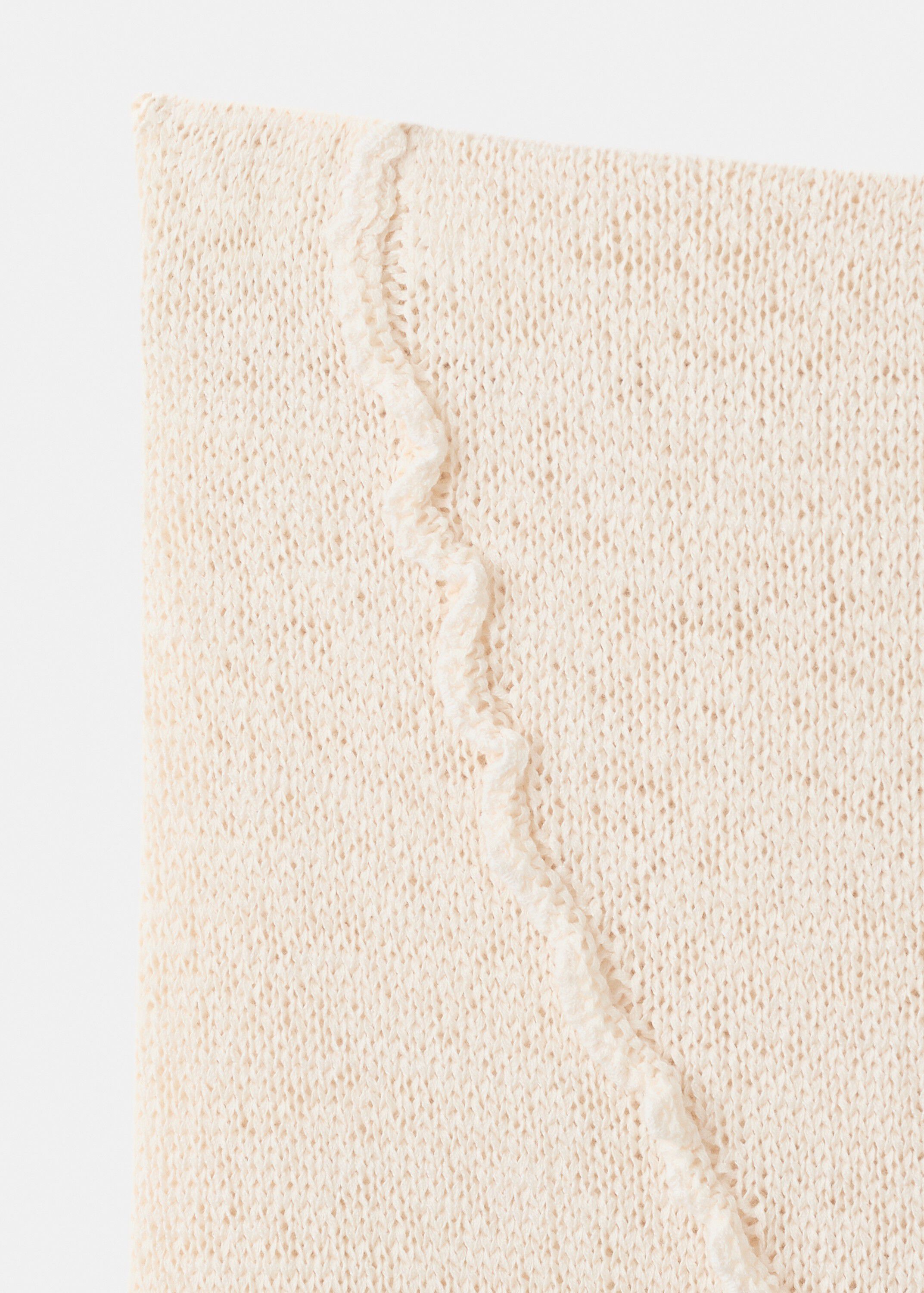 Ribbed skirt with wavy stitching de