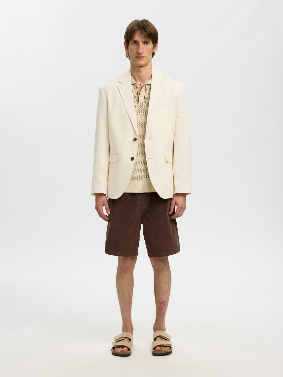 SLHREGULAR-JACE CORDUROY SHORTS NOO