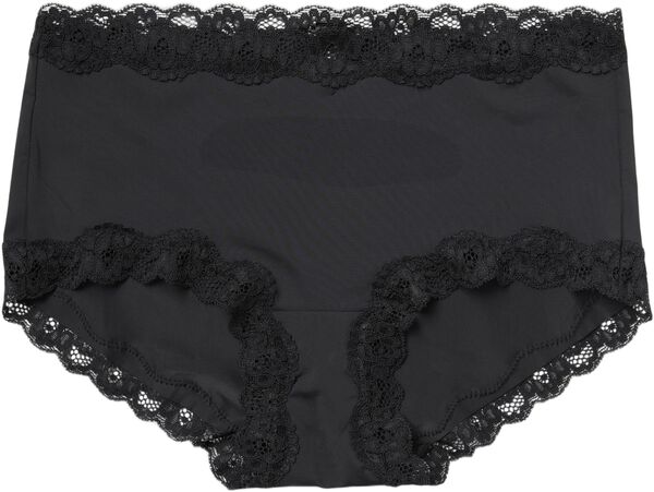 Trusser med normal talje og blondekant