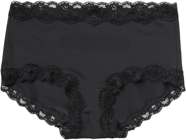 Trusser med normal talje og blondekant