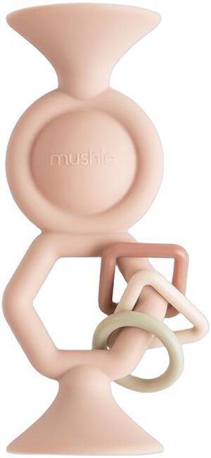 Mushie HexaPop Suction Toy Blush