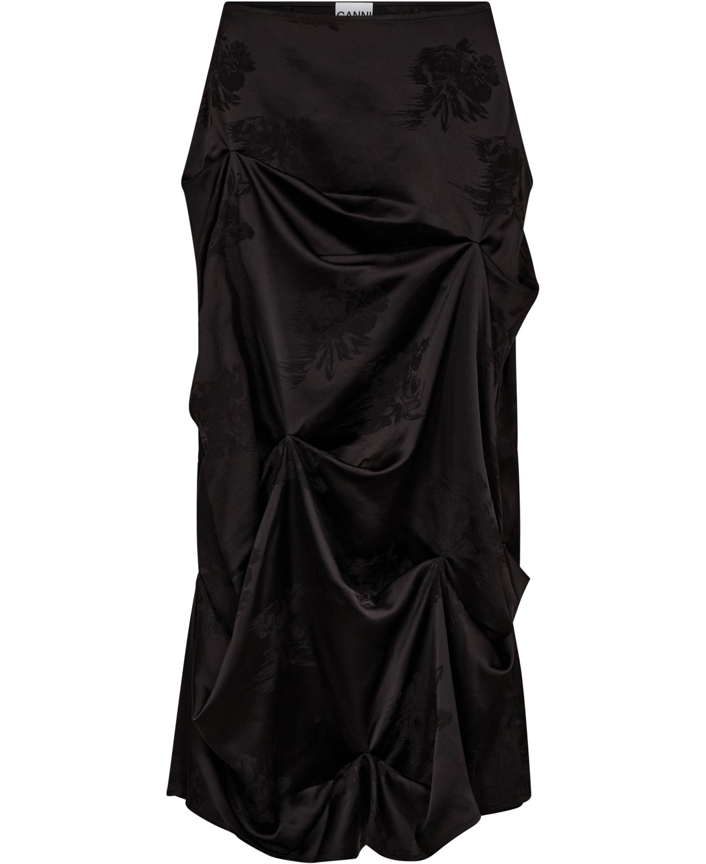 Fluid Satin Jacquard Tuck Detail Lo