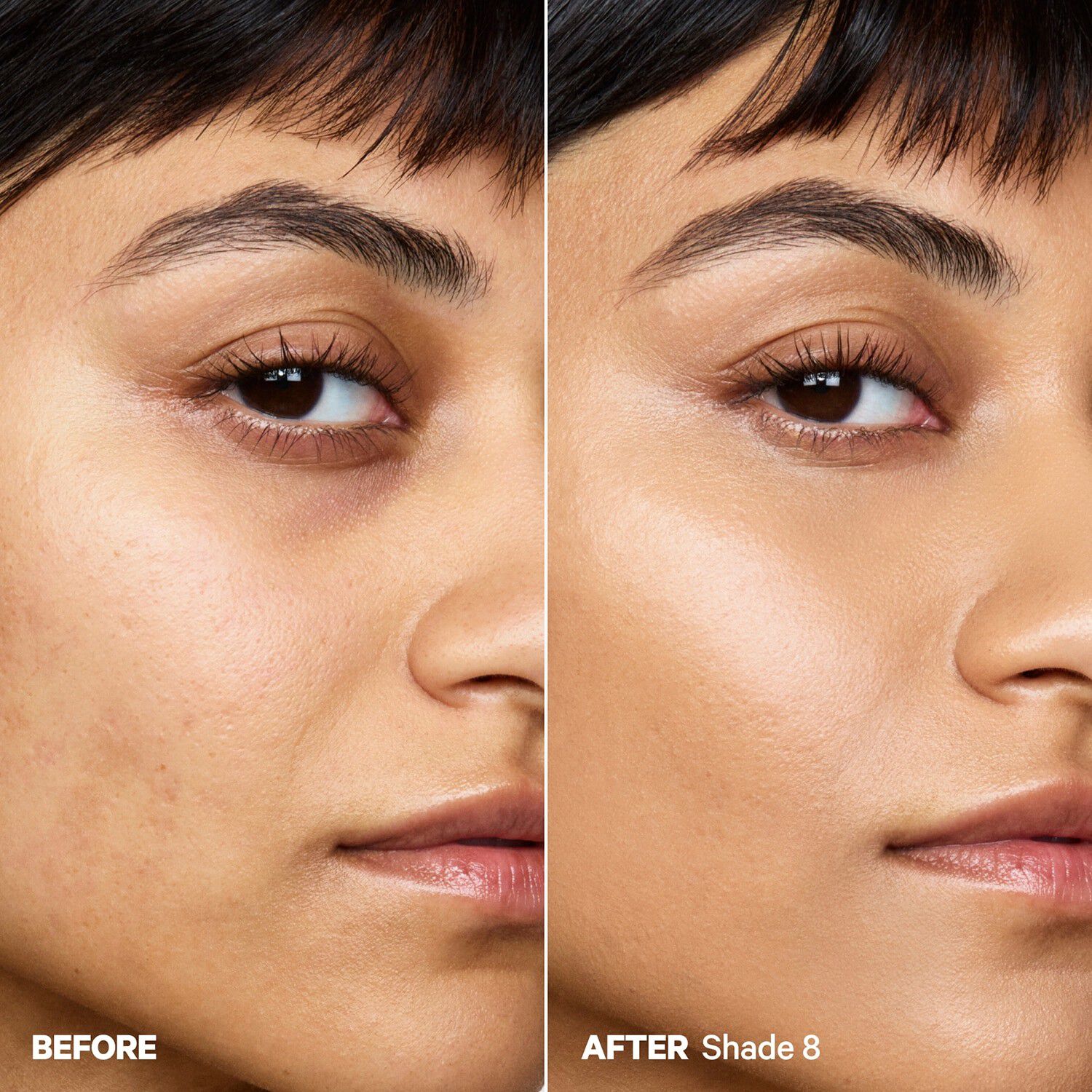 En ren og ikke-komedogen gelcreme-concealer med justerbar d&aelig;kkeevne, d