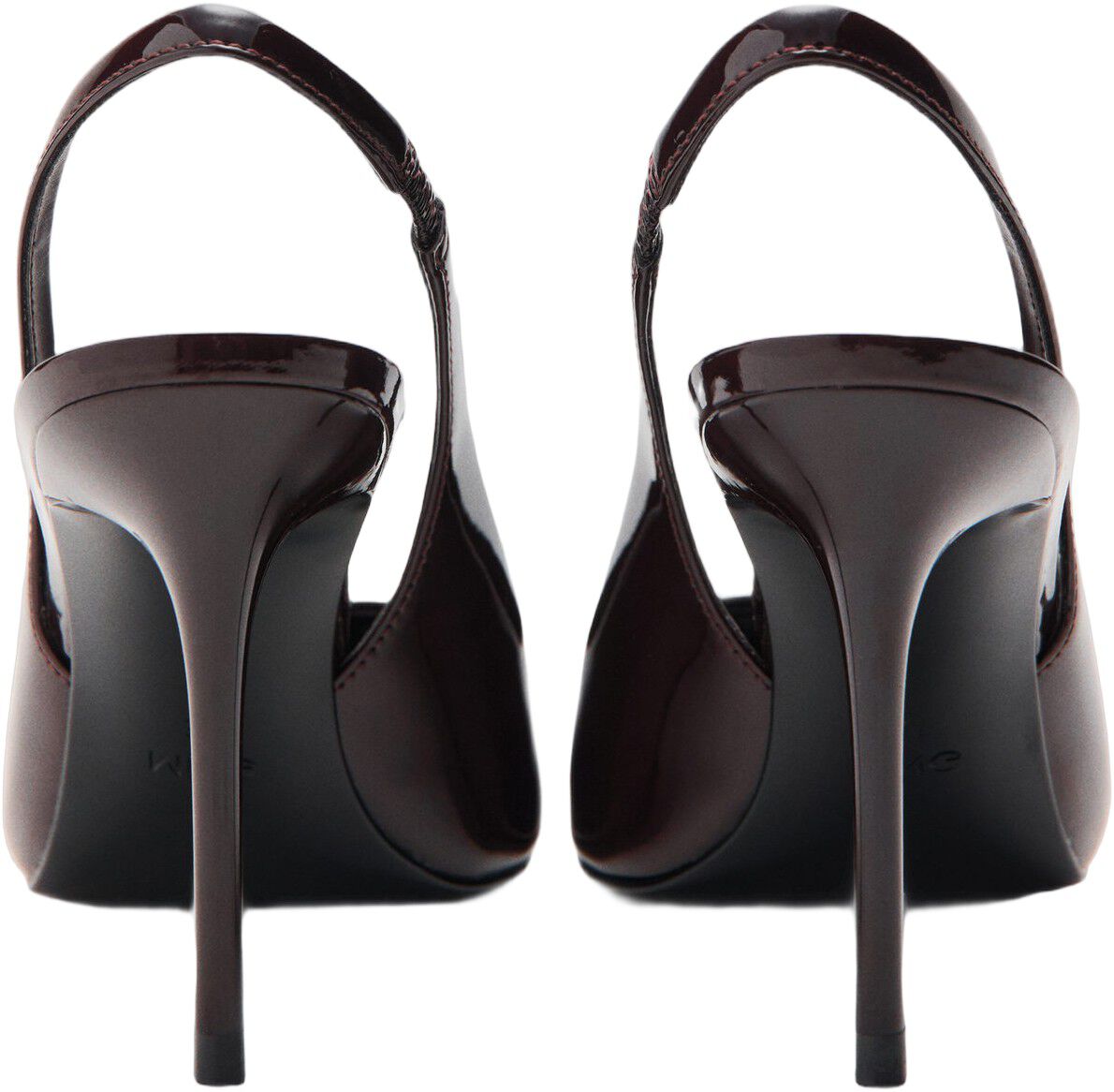 Patent leather heel shoes