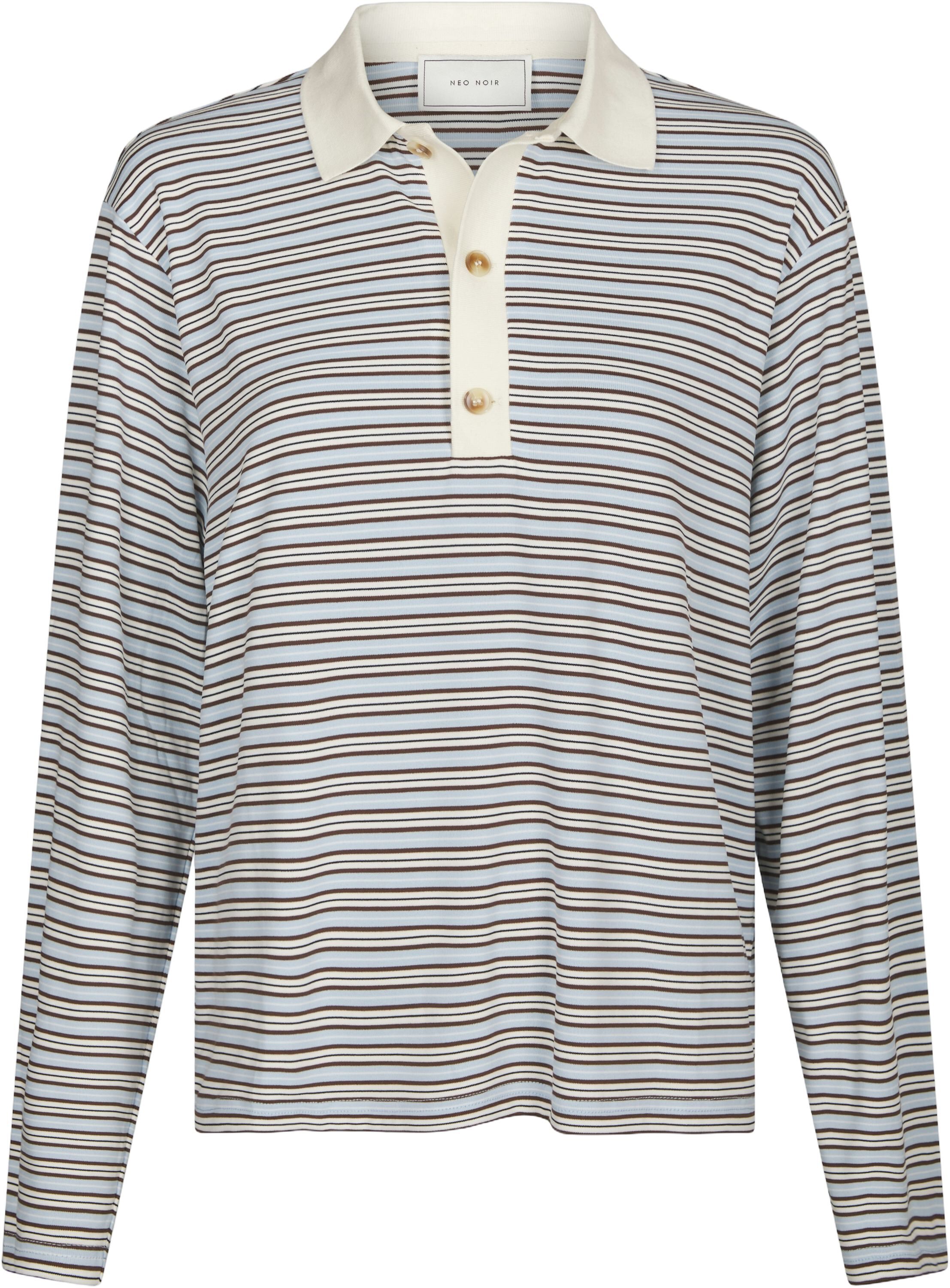 Lirenne Striped Polo Blouse