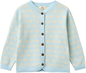 HEART CARDIGAN W. CROCHET EDGE