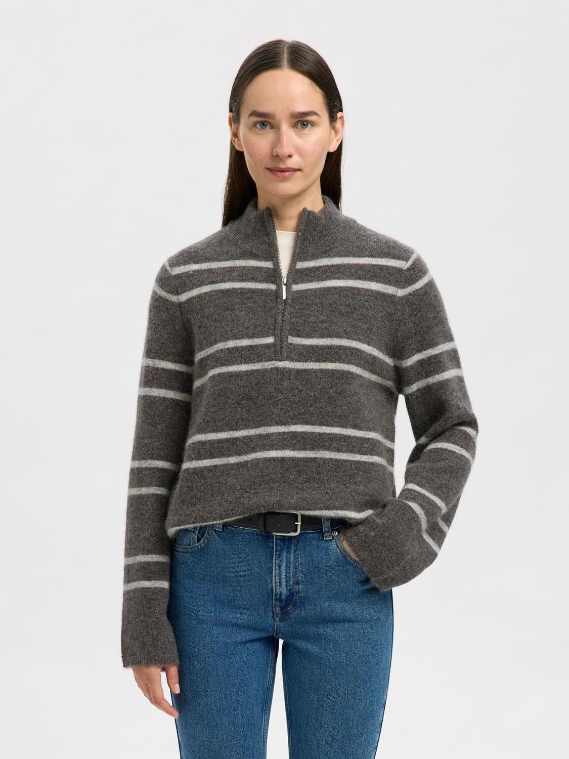 SLFLULU LS KNIT HALF ZIP NOOS