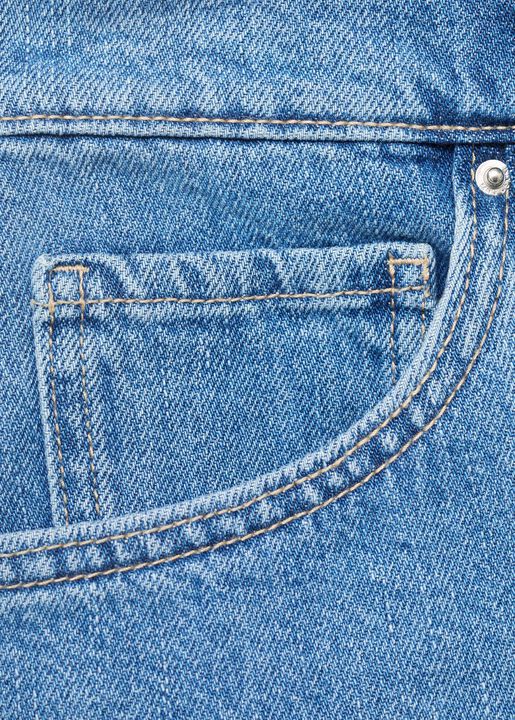 High-waisted straight-fit denim sho