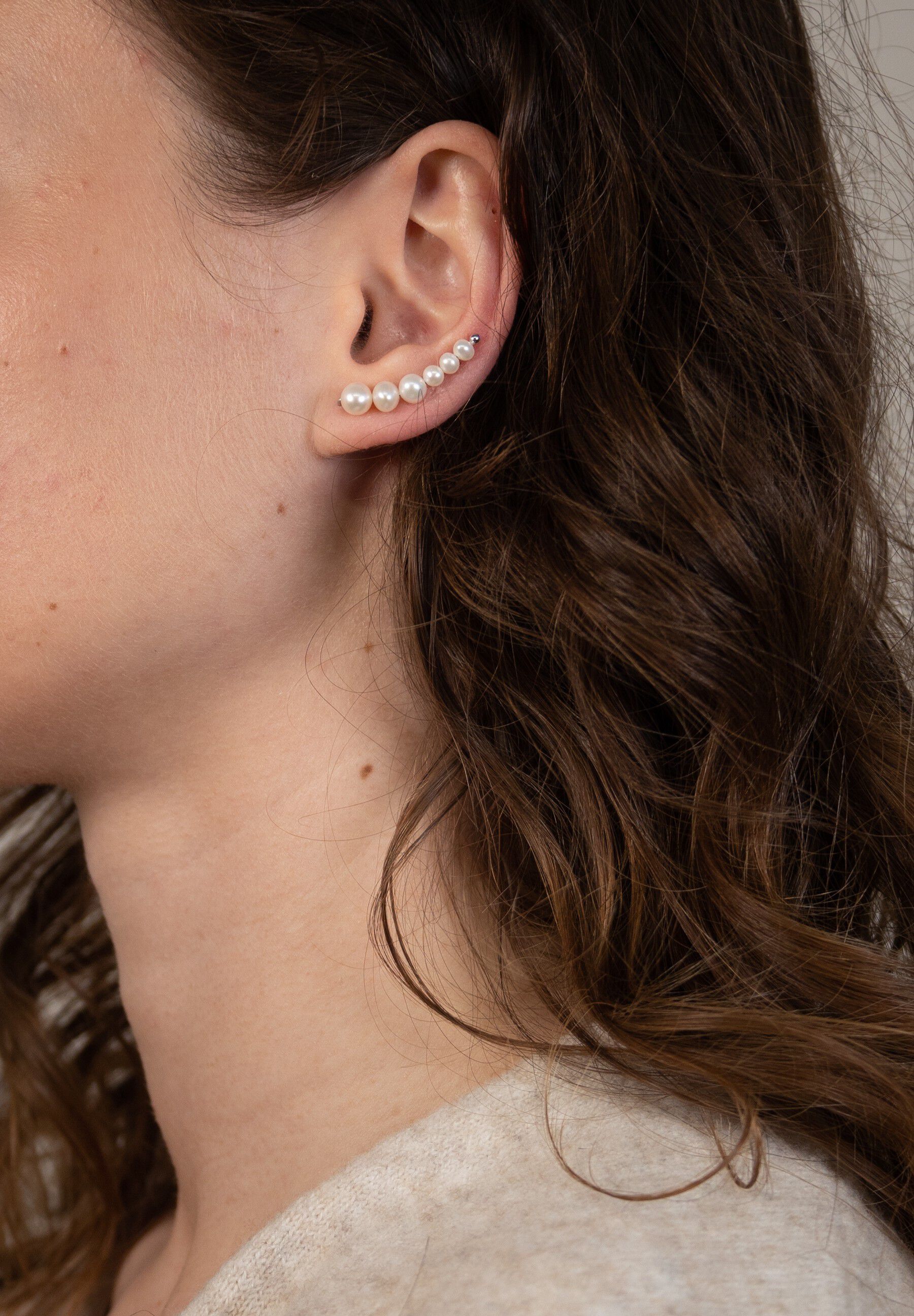 Aura earclimbers large - Silver