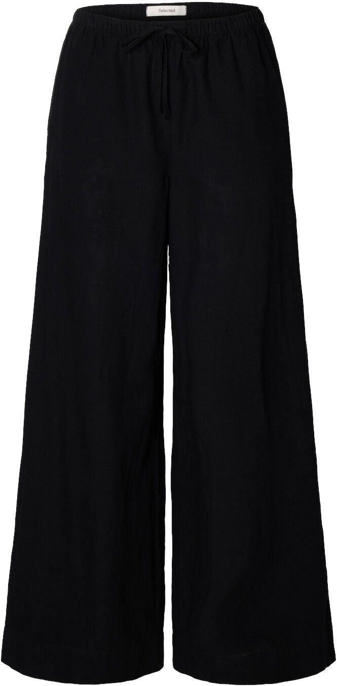SLWLUISA MW WIDE LINEN BLEND PANT N