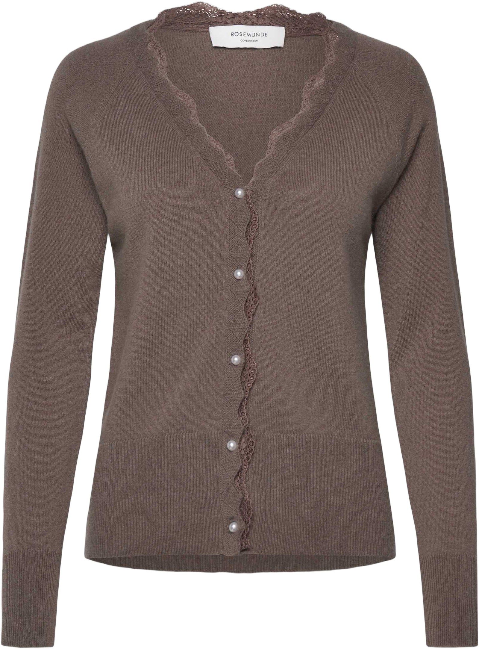 RWLaica Cashmere LS V-neck Lace Cardigan