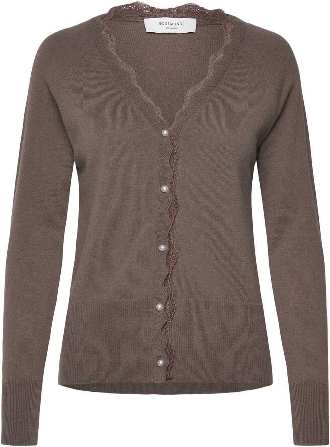 RWLaica Cashmere LS V-neck Lace Cardigan
