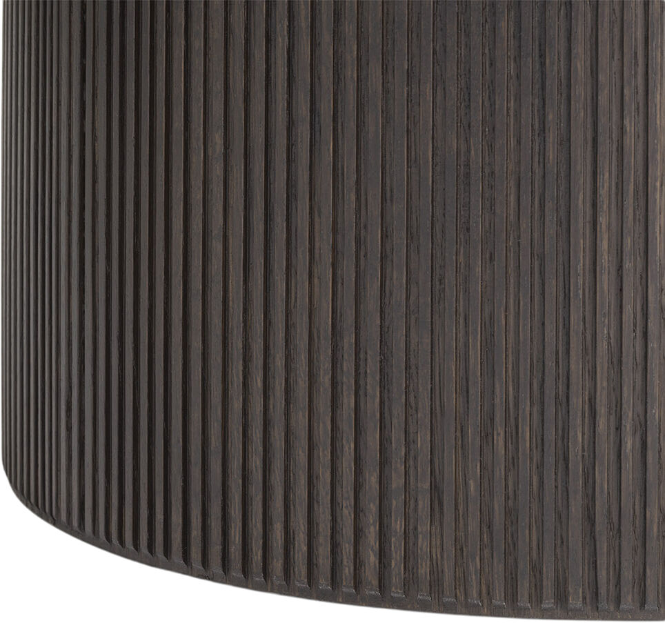 Vipp494 Cabin round &Oslash;130 L. Beige marble, Dark oak