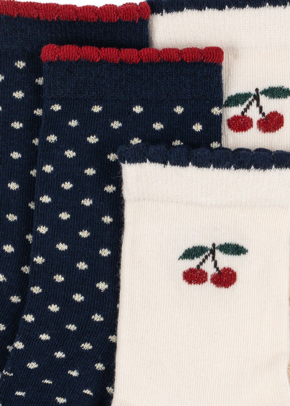 2 PACK CHERRY DOT SOCKS