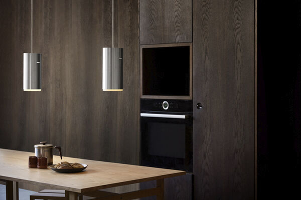 Tube Pendant, Brushed Aluminium, Large