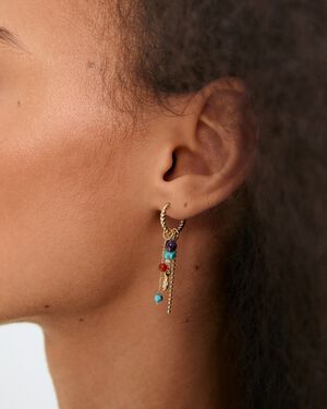 THALEN earrings gold-plated/multi