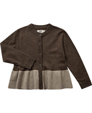 Strikka 14 RWS wool & GCS cashmere cardigan (peplum)
