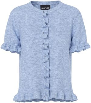 PCLYDIA SS FRILL KNIT CARDIGAN D2D