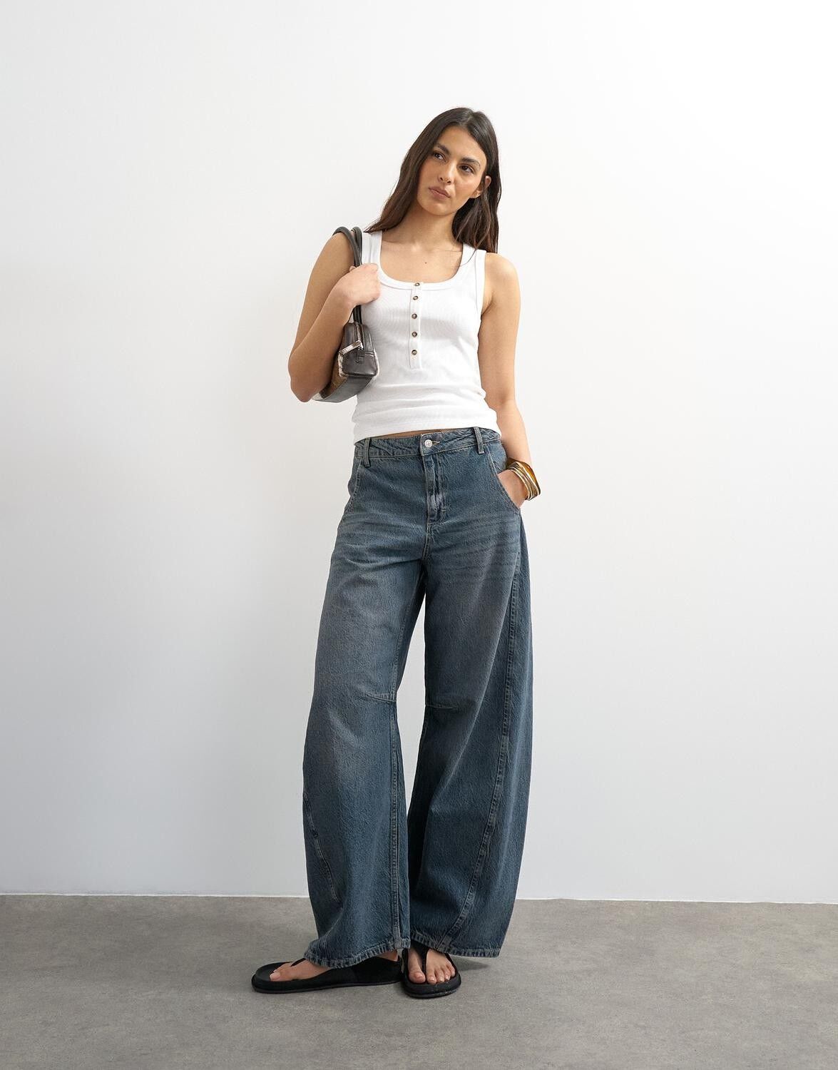 TSELLA SL STRIPE BUTTON RIB VEST JR