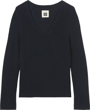 Cotton Pullover, V-neck