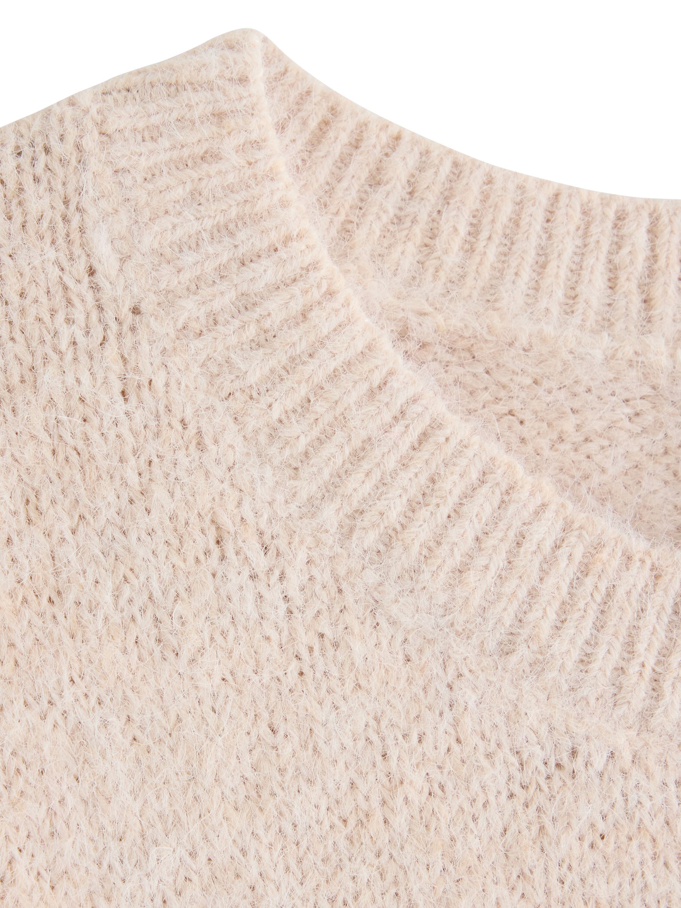 Strikket tr&oslash;je med korte &aelig;rmer og e