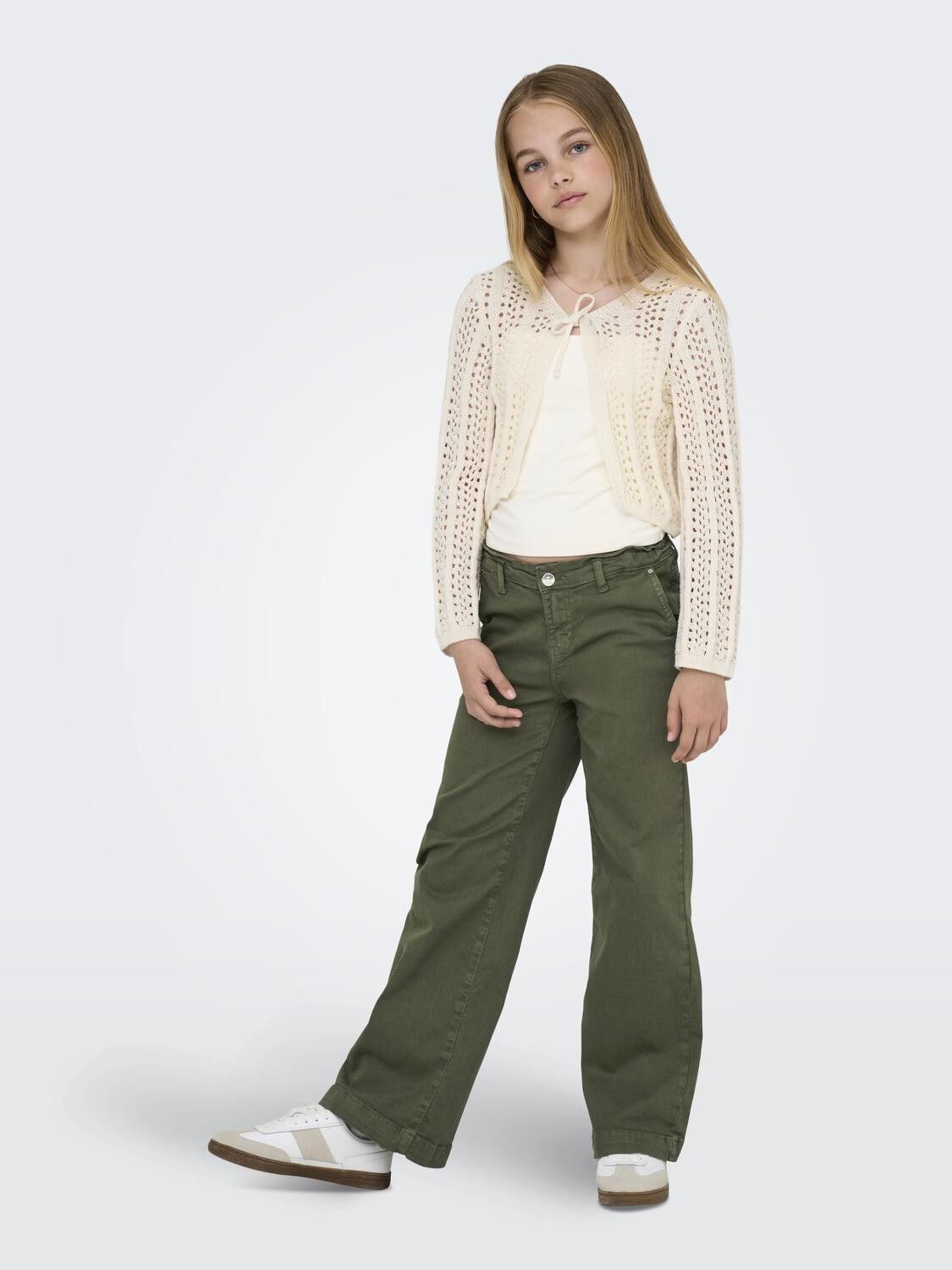 KOGMARINA LIFE 3/4 CROP V-NECK KNT