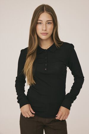 Cilla 12 Langærmede polo strik - 100% Merino uld RWS