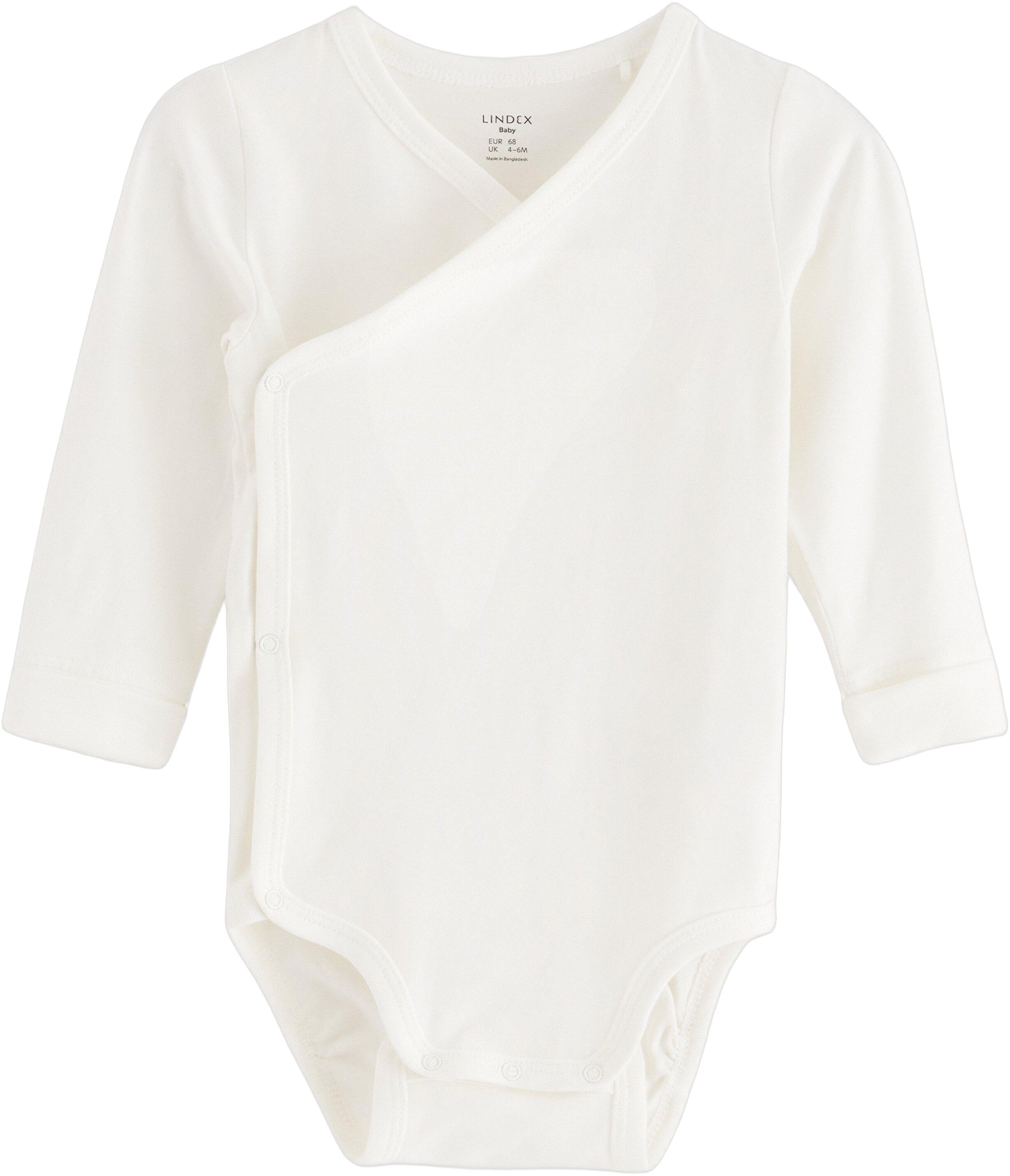 Cotton jersey wrap bodysuit with lo