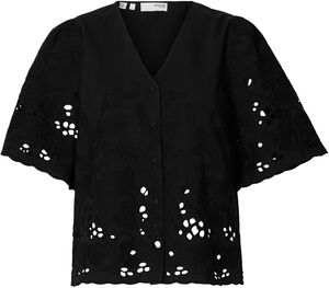 SLFDAHLIA SS BRODERI SHIRT NOOS