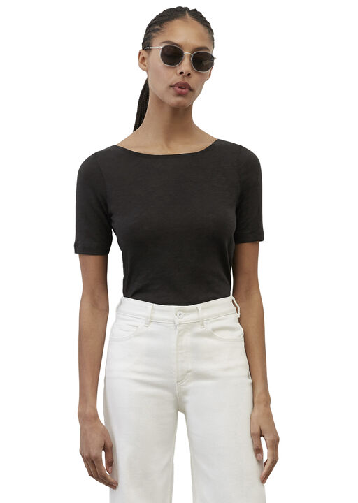 T-shirt, short sleeve, boat neck